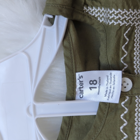 CARTER'S | 2-Piece Embroidered Top and Cargo Shorts Set - Picture 2 of 5